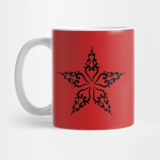 Christmas Star on Red Mug